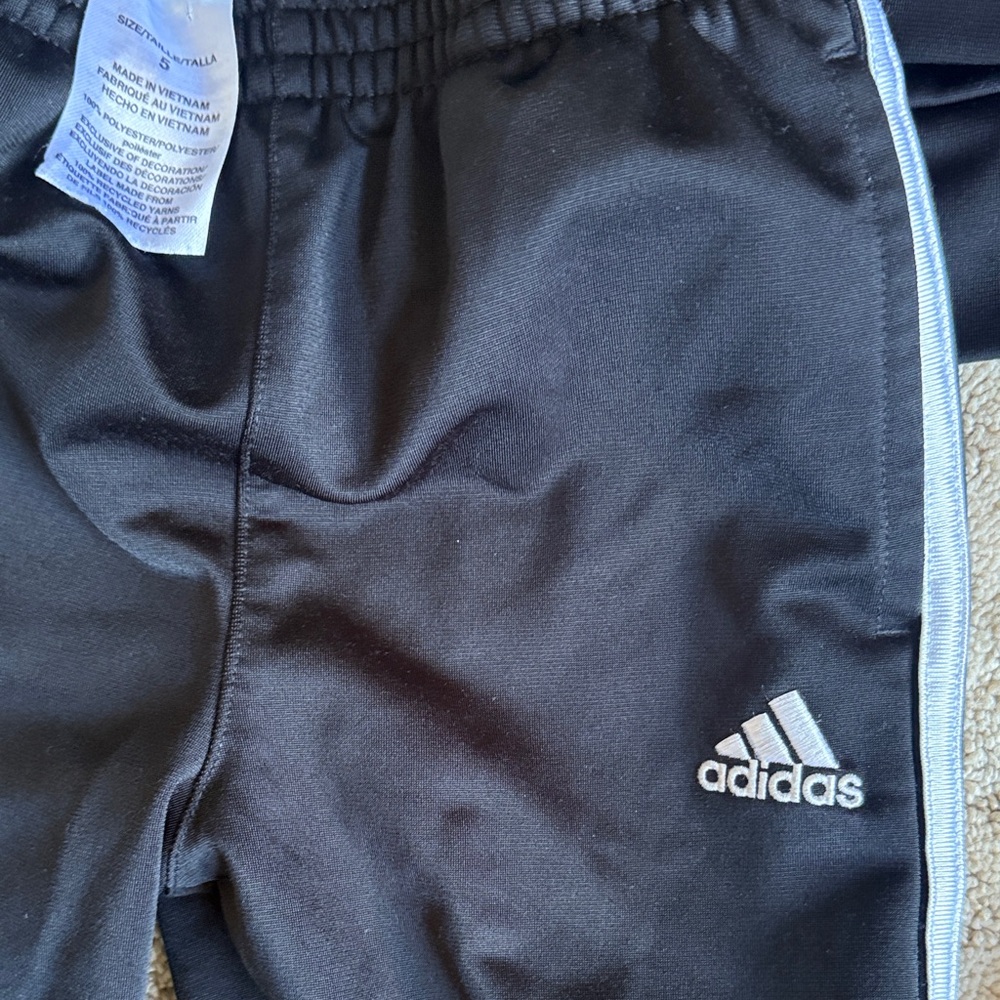 Adidas Kids Black and Blue Tracksuit Sets - Picture 4 of 6
